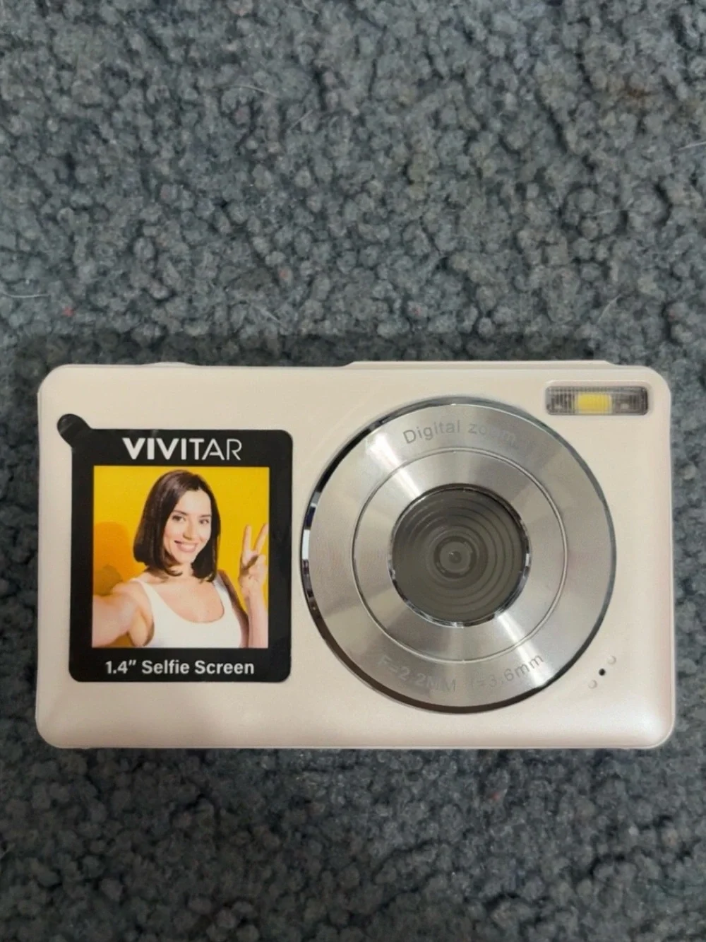 Compact Digital Camera - White with Silver Lens